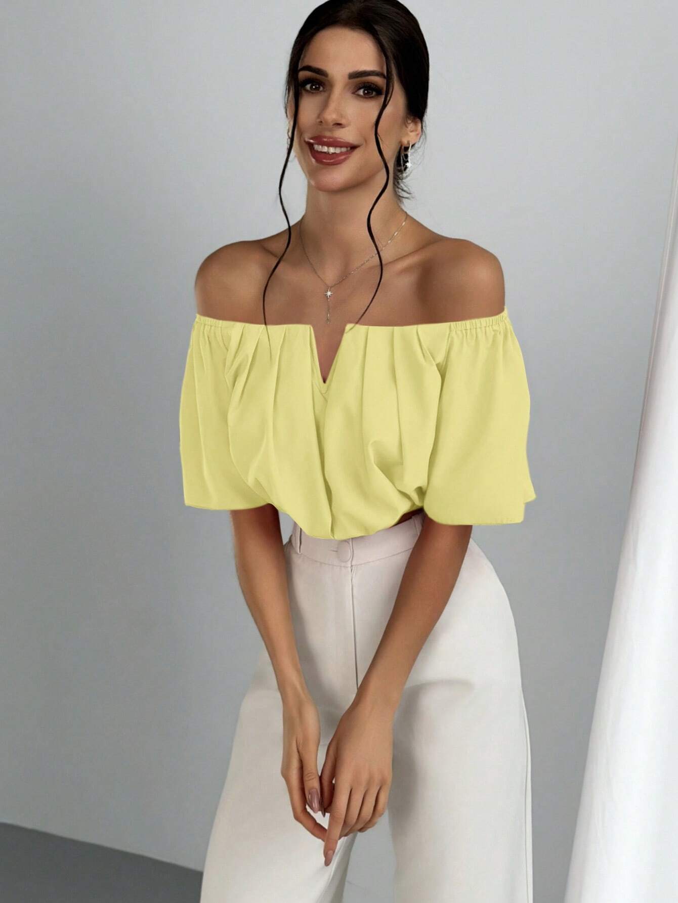 SHEIN - Aloruh Camisa corta de verano informal