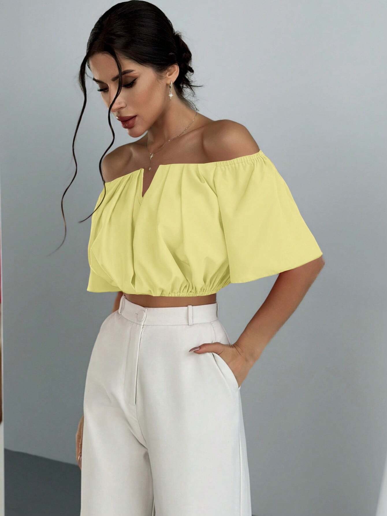 SHEIN - Aloruh Camisa corta de verano informal