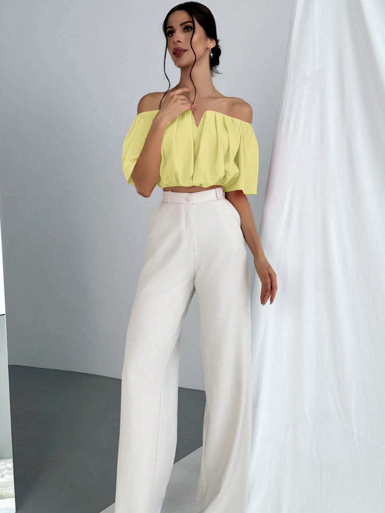SHEIN - Aloruh Camisa corta de verano informal