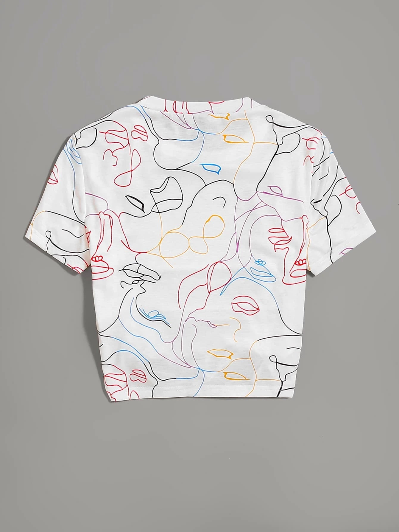 SHEIN - EZwear Camiseta con estampado de figura abstracta