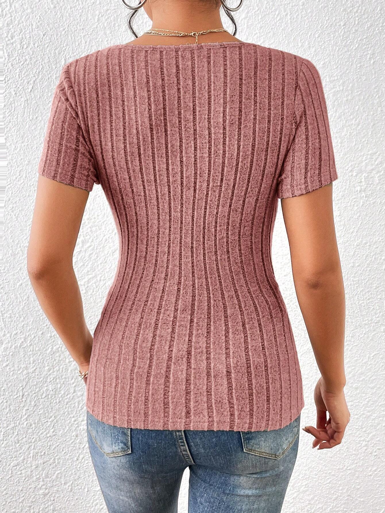 SHEIN - Essnce Camiseta de cuello cruzado