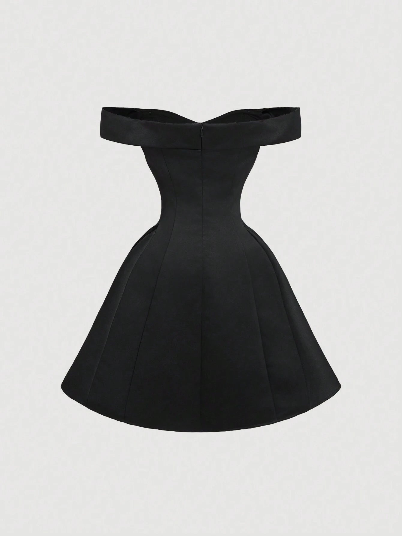 SHEIN - Elegante vestido negro estilo largo con cintura imperio