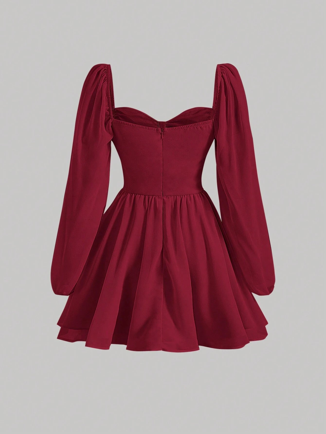 SHEIN - Vestido Rojo De Cita Con Mangas Acampanadas