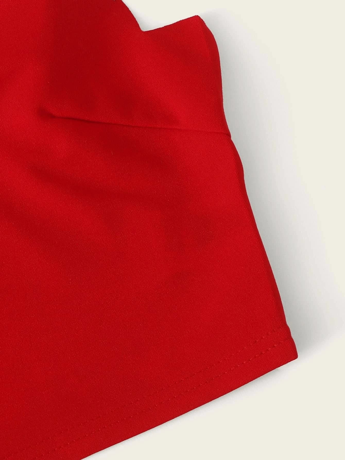 SHEIN-Top corto de tirante ribete en abanico/ MUJER