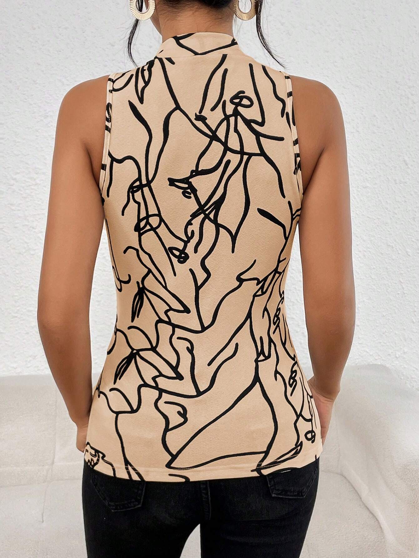 SHEIN - Privé Top de tanque de cuello alto