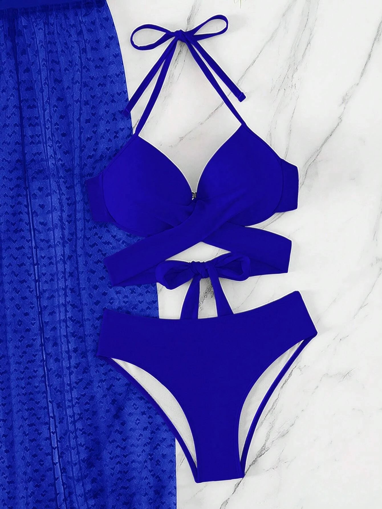 SHEIN Swim Bañador bikini push up cruzado