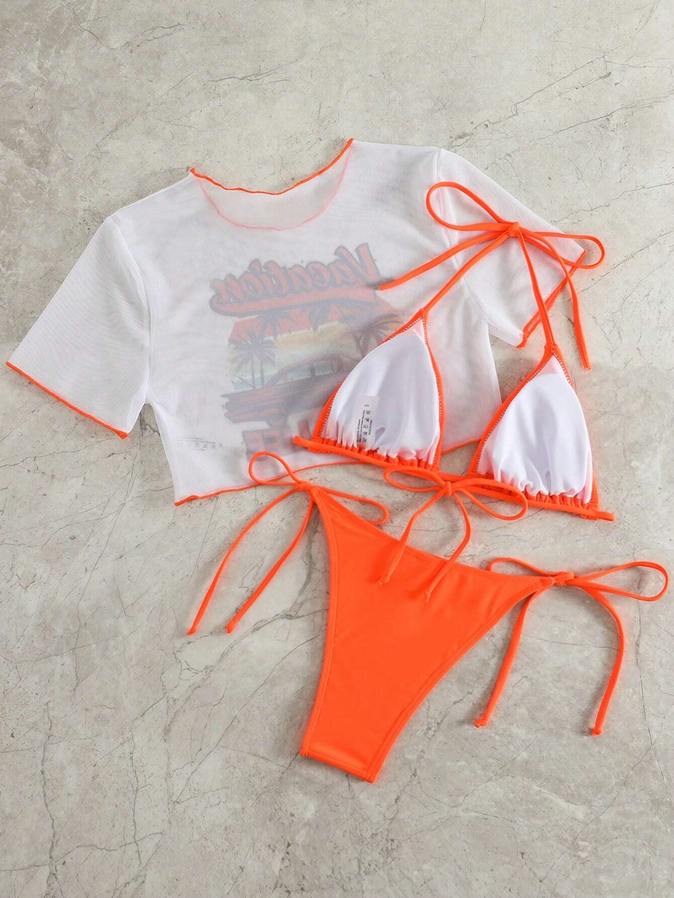 SHEIN Swim Conjunto De Baño De 3 Piezas