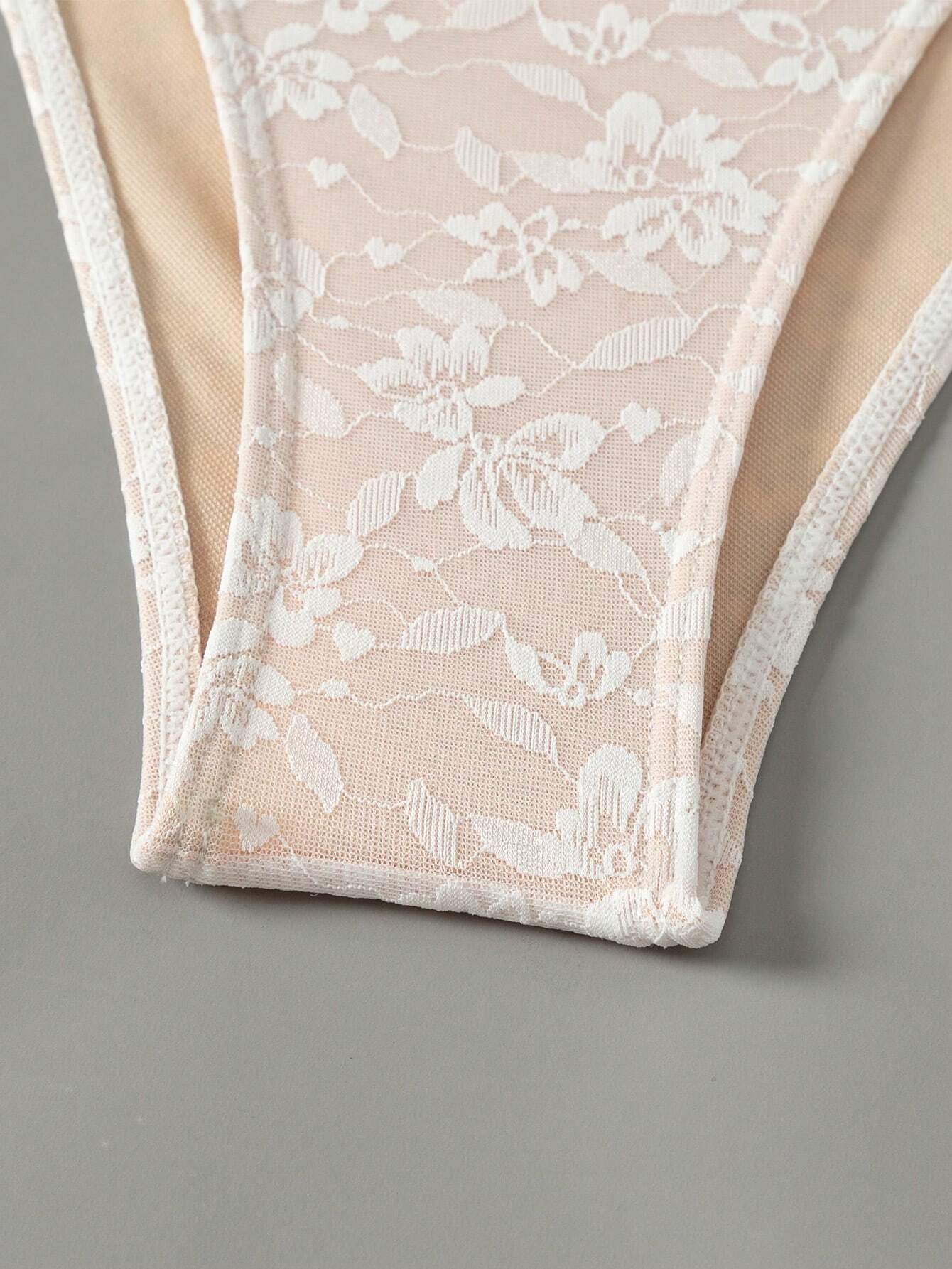 SHEIN Swim Event Conjunto De Bikini De Encaje Floral