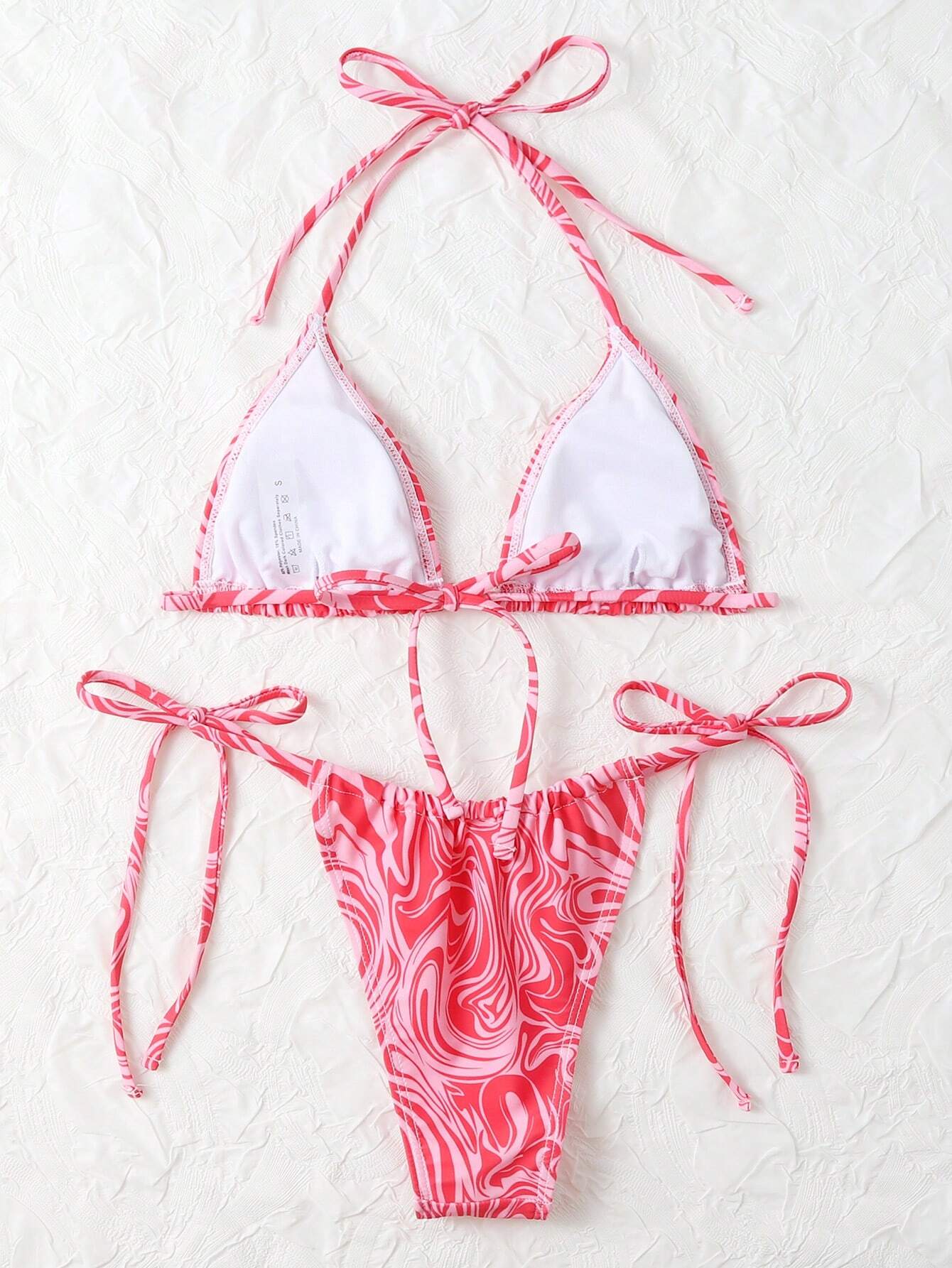 SHEIN-Bañador bikini con tanga triángulo/ MUJER
