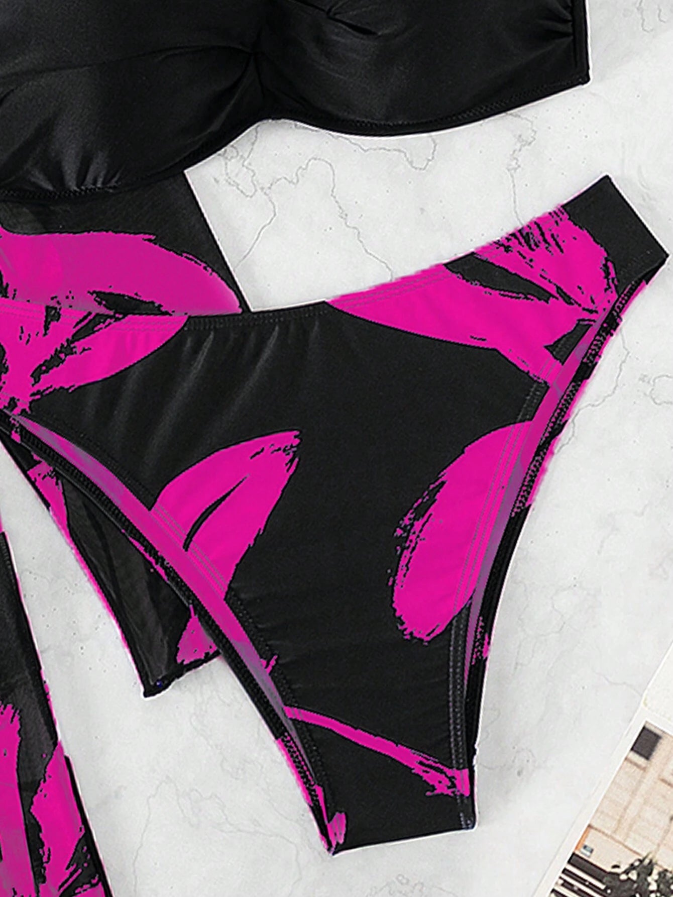 SHEIN Swim Vcay Conjunto de bikini de dos piezas estampado para mujer de verano