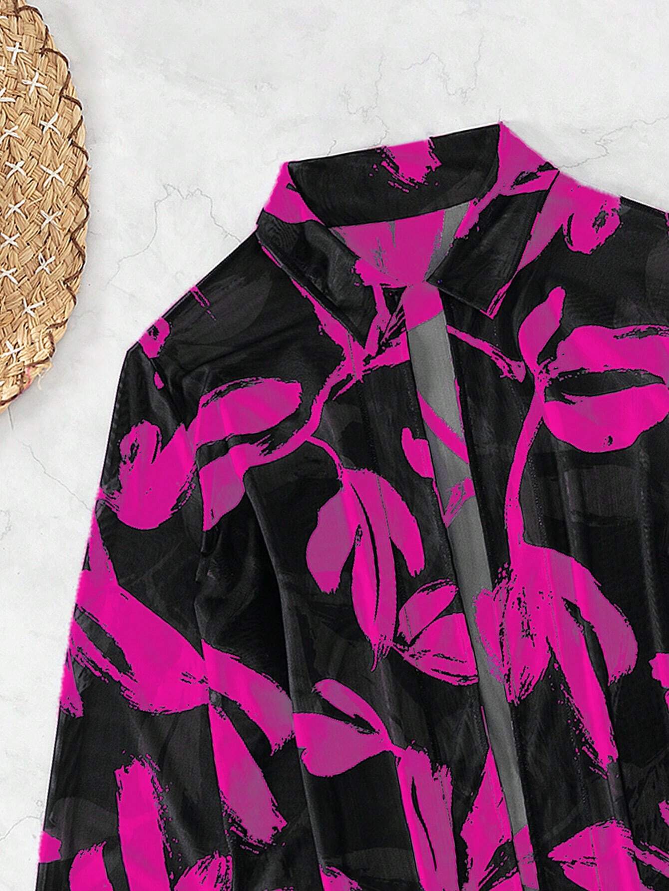 SHEIN Swim Vcay Conjunto de bikini de dos piezas estampado para mujer de verano