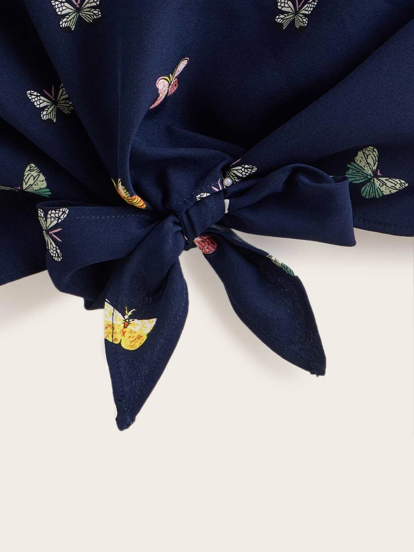 SHEIN VCAY Top Corto De Cami Con Estampado De Mariposas
