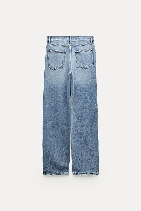ZARA- Jeans anchos de cintura alta/ MUJER