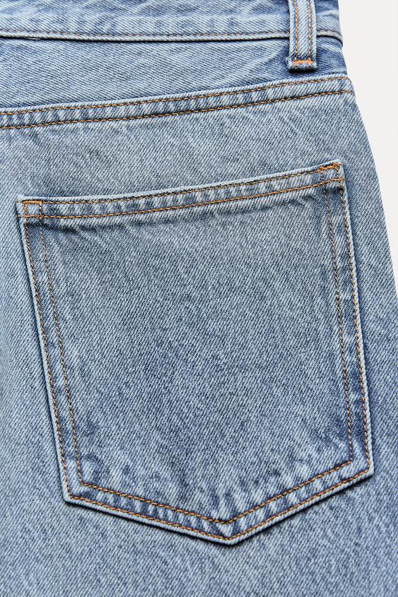 ZARA- Jeans anchos de cintura alta/ MUJER