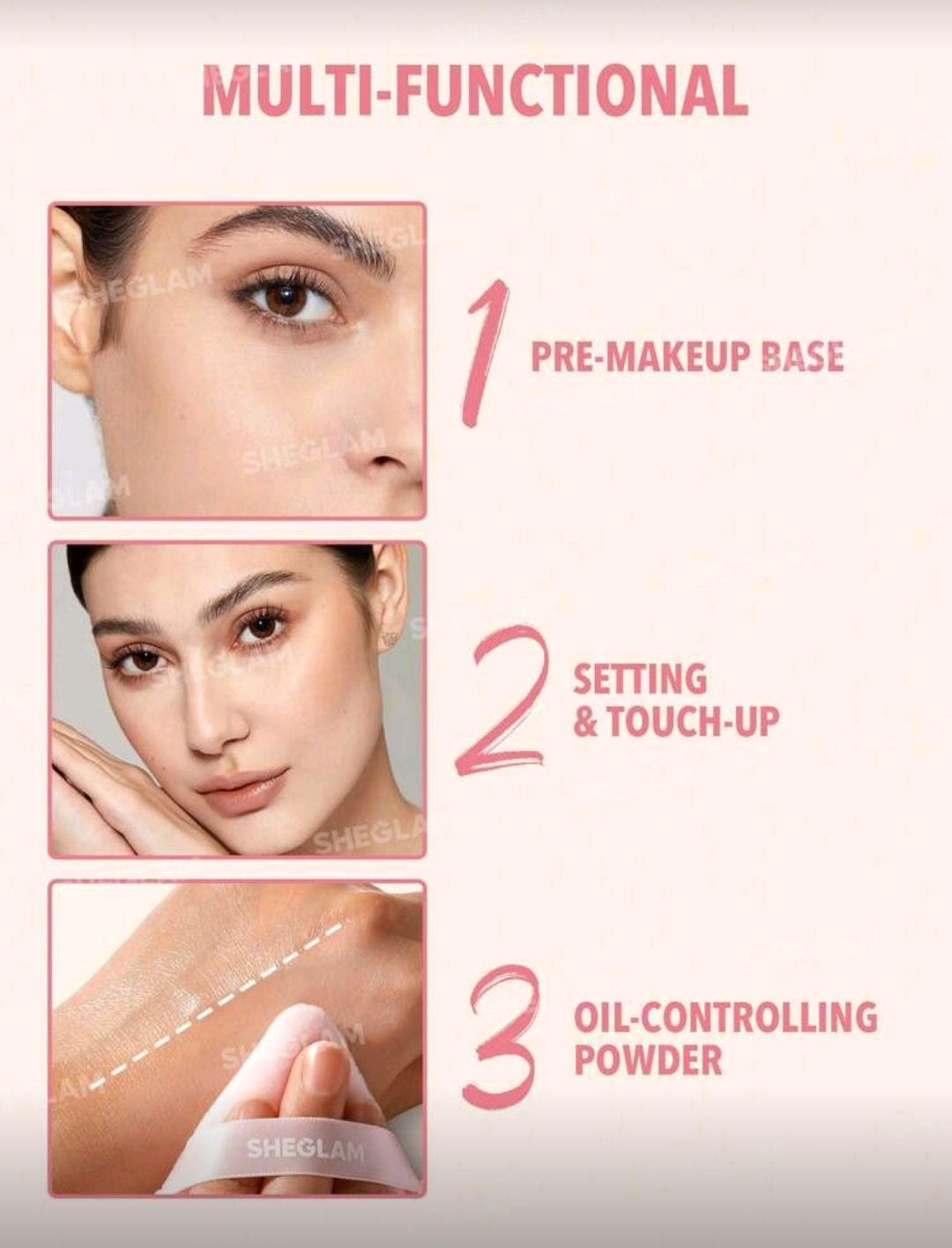 SHEGLAM- Polvo Water based