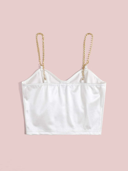 SHEIN - EZwear Top corto de tirantes