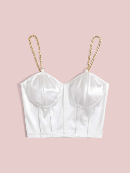 SHEIN - EZwear Top corto de tirantes