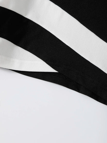 SHEIN - EZwear Camiseta crop de dos tonos