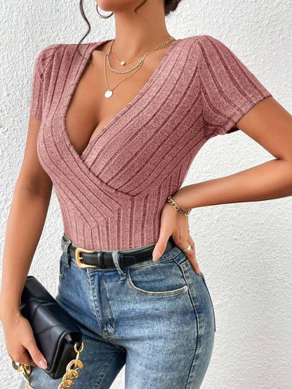 SHEIN - Essnce Camiseta de cuello cruzado