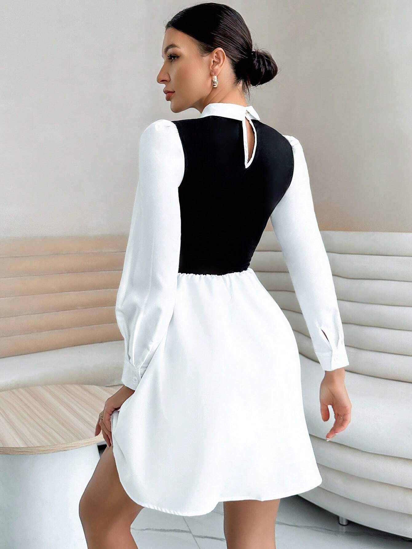 SHEIN - Essnce Vestido 2 en 1 de dos tonos