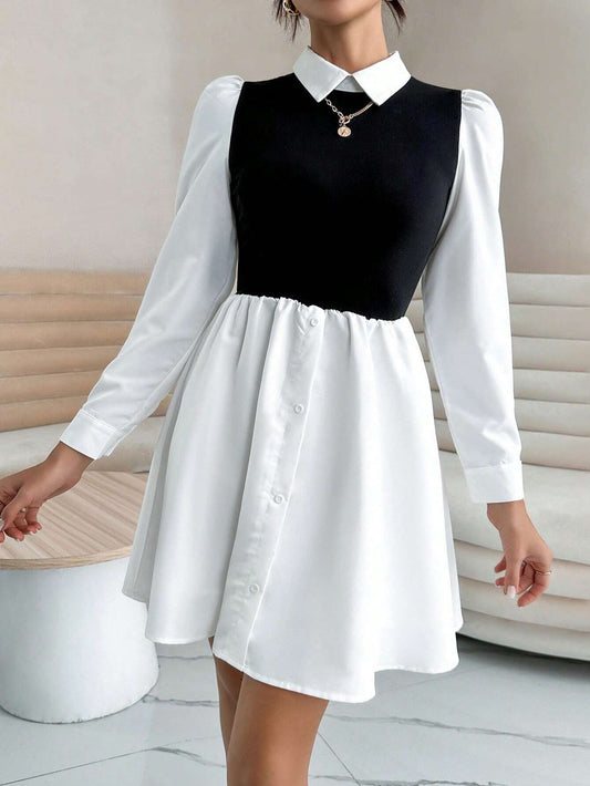 SHEIN - Essnce Vestido 2 en 1 de dos tonos