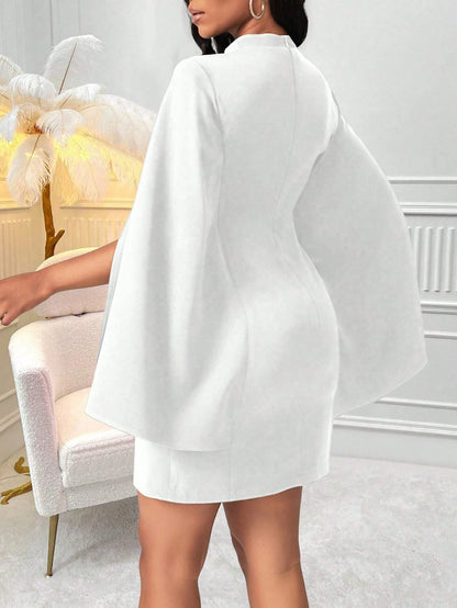 SHEIN - Lady Vestido Con Cuello Levantado Y Manga