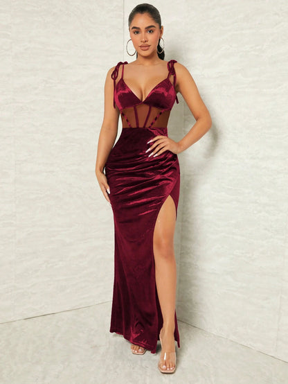 SHEIN - SXY Vestido de tirantes de malla