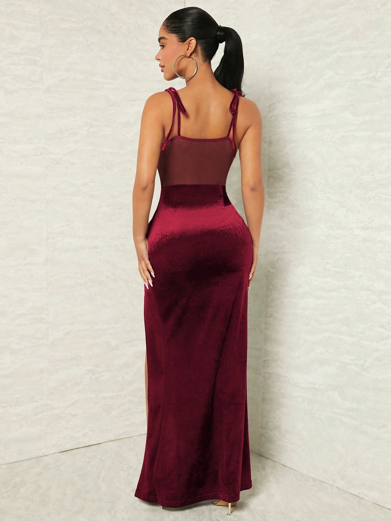 SHEIN - SXY Vestido de tirantes de malla