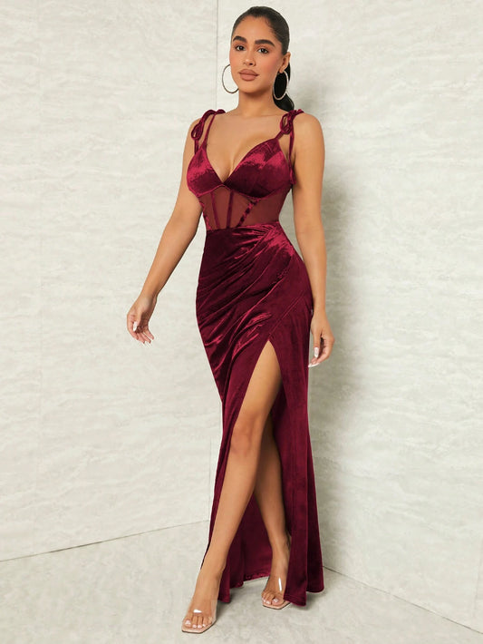 SHEIN - SXY Vestido de tirantes de malla