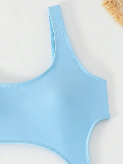 SHEIN Swim Bañador una pieza con abertura
