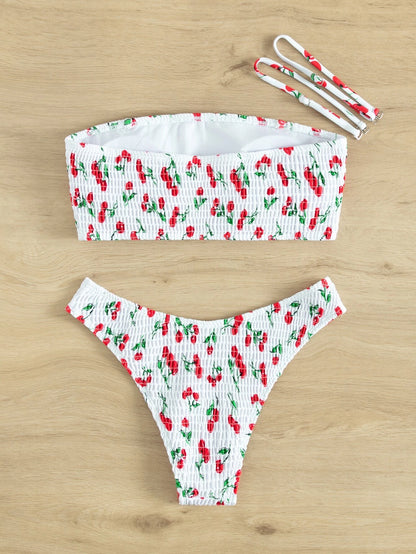SHEIN Swim Bikini de playa de verano con diseño floral
