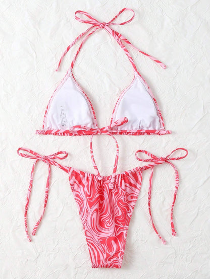 SHEIN-Bañador bikini con tanga triángulo/ MUJER