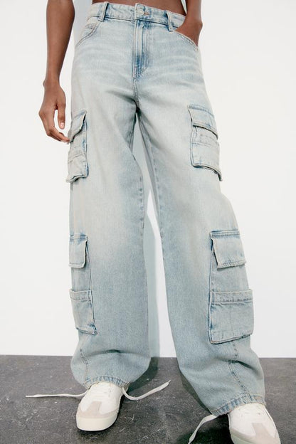 ZARA-  Cargo jeans/ MUJER