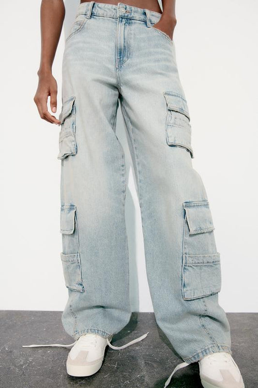 ZARA-  Cargo jeans/ MUJER