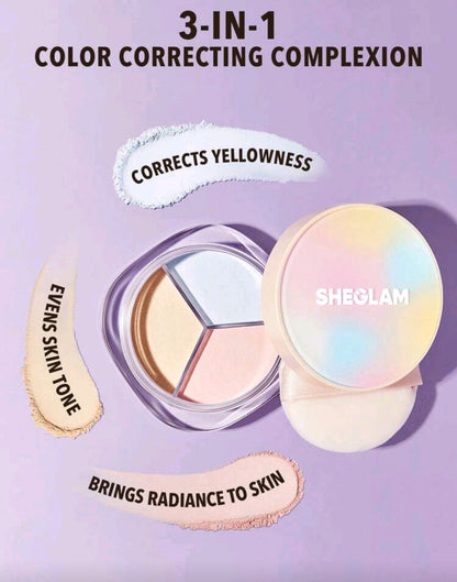 SHEGLAM- Polvo 3 en 1