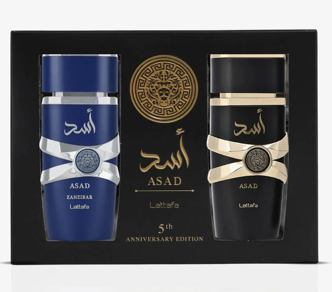 LATTAFA- Asad 5Th Anniversary 2 Pcs Asad And Asad Zanzibar 3.4 Oz. MEN