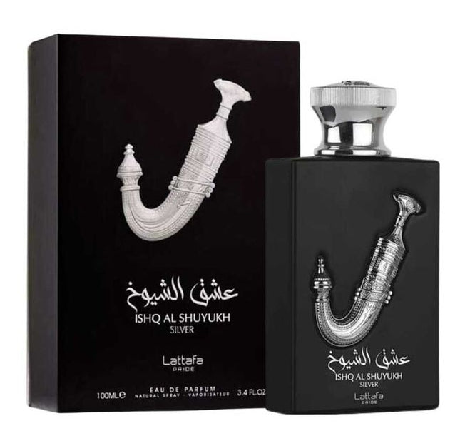 LATTAFA-	Ishq Al Shuyukh Silver 3.4 Oz Edp. MEN