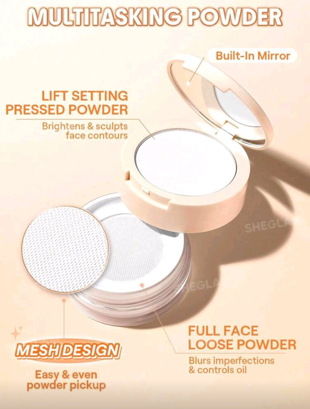 SHEGLAM- Polvo	Blur y lift